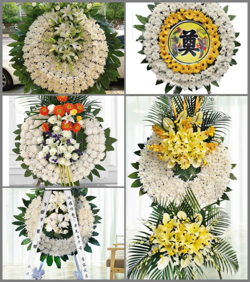 四川成都彭州市升平镇龙吟村花圈速递